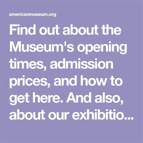 Admission Prices & Opening Times .